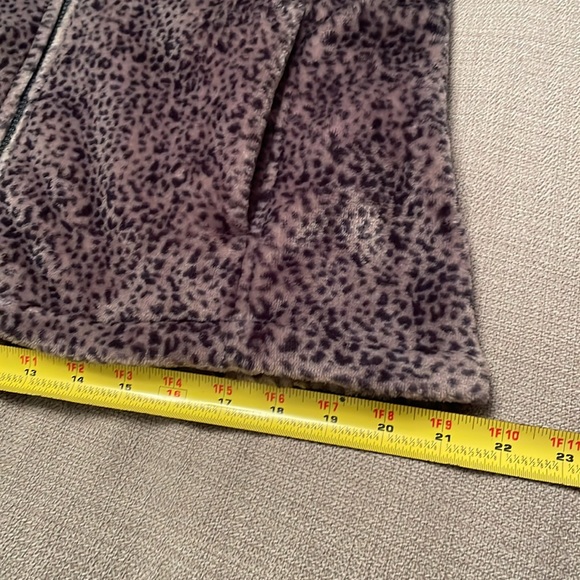Lands’ End Full Zip Jacket Animal Print Soft Warm & Stylish Large Tall Length - Picture 8 of 13